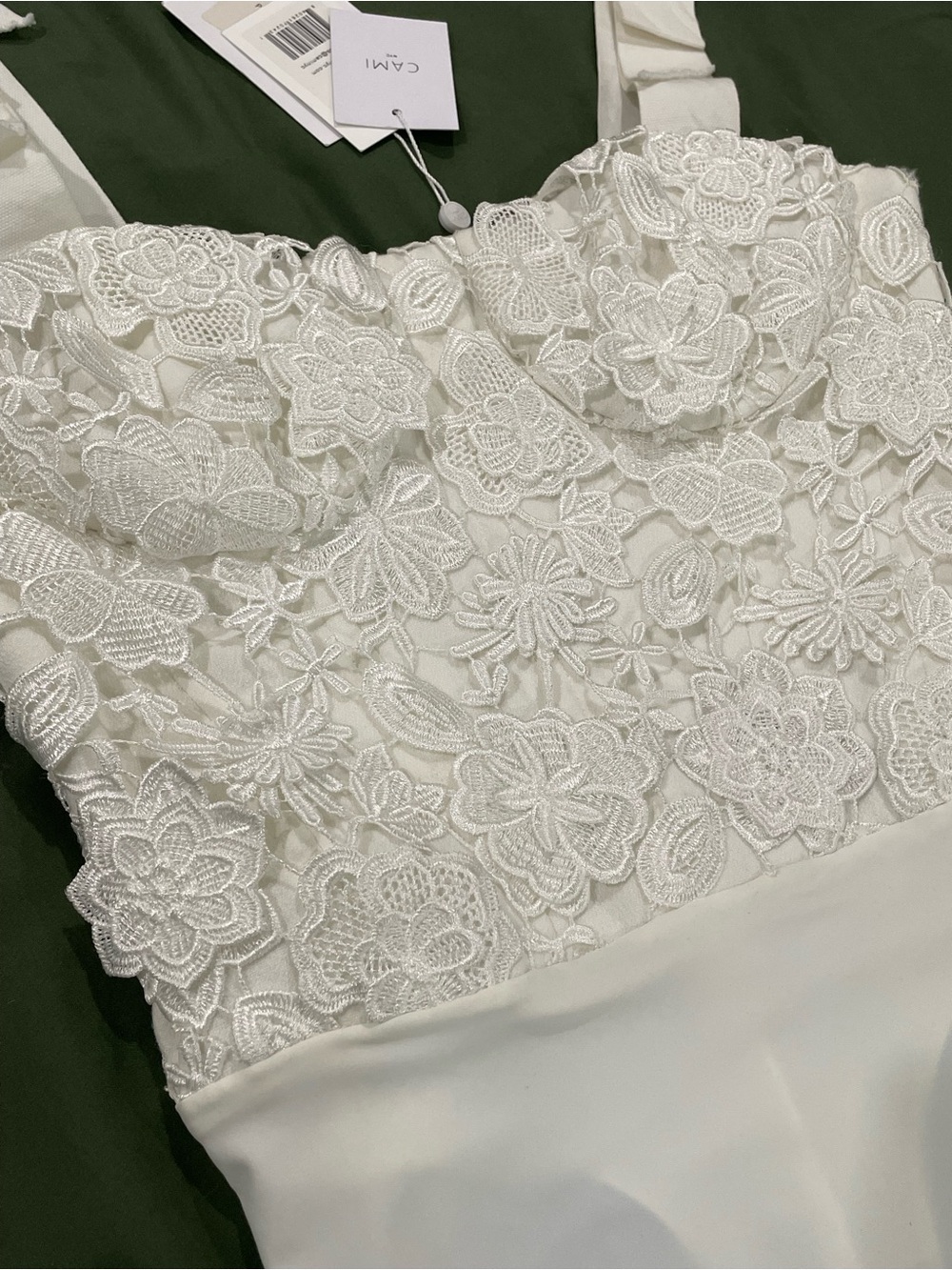 Designer lace/ribbon bridal wedding bodysuit to, 50% off retail SML✨NEW w tags
